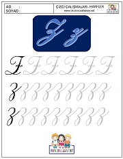 harfler çizgi çalışması